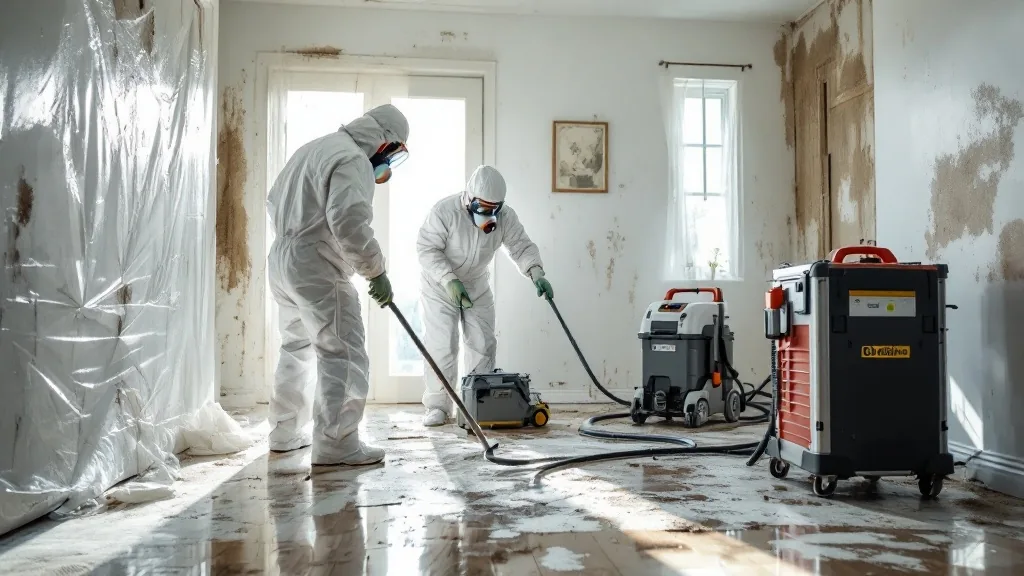 Mold remediation professional team South Florida — licensed remediation contractors removing mold from South Florida home interior